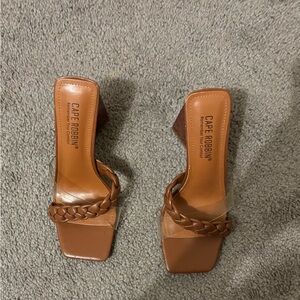 Cape Robbin Tan Braided Mules